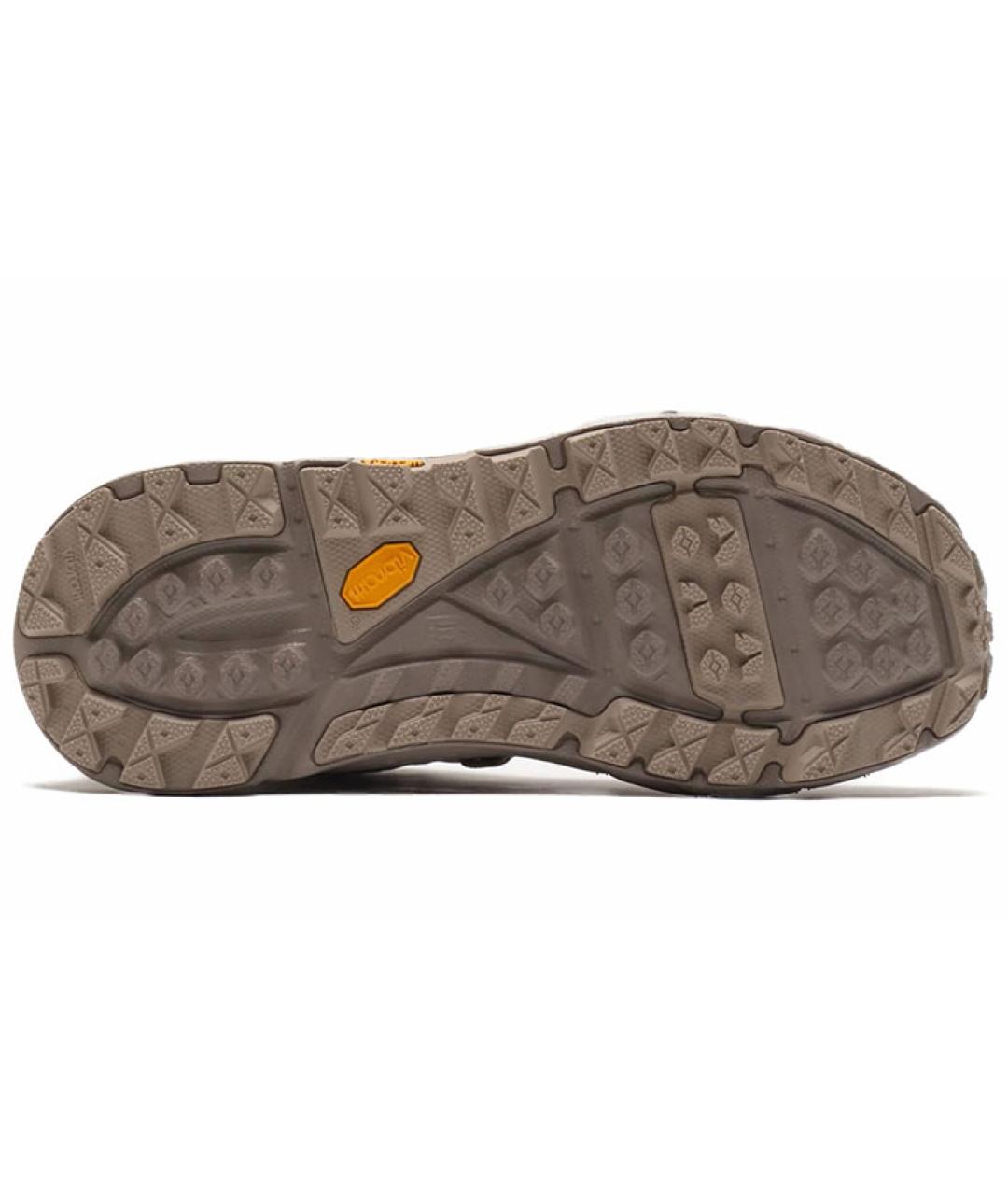 HOKA Бежевые кожаные высокие ботинки, фото 6