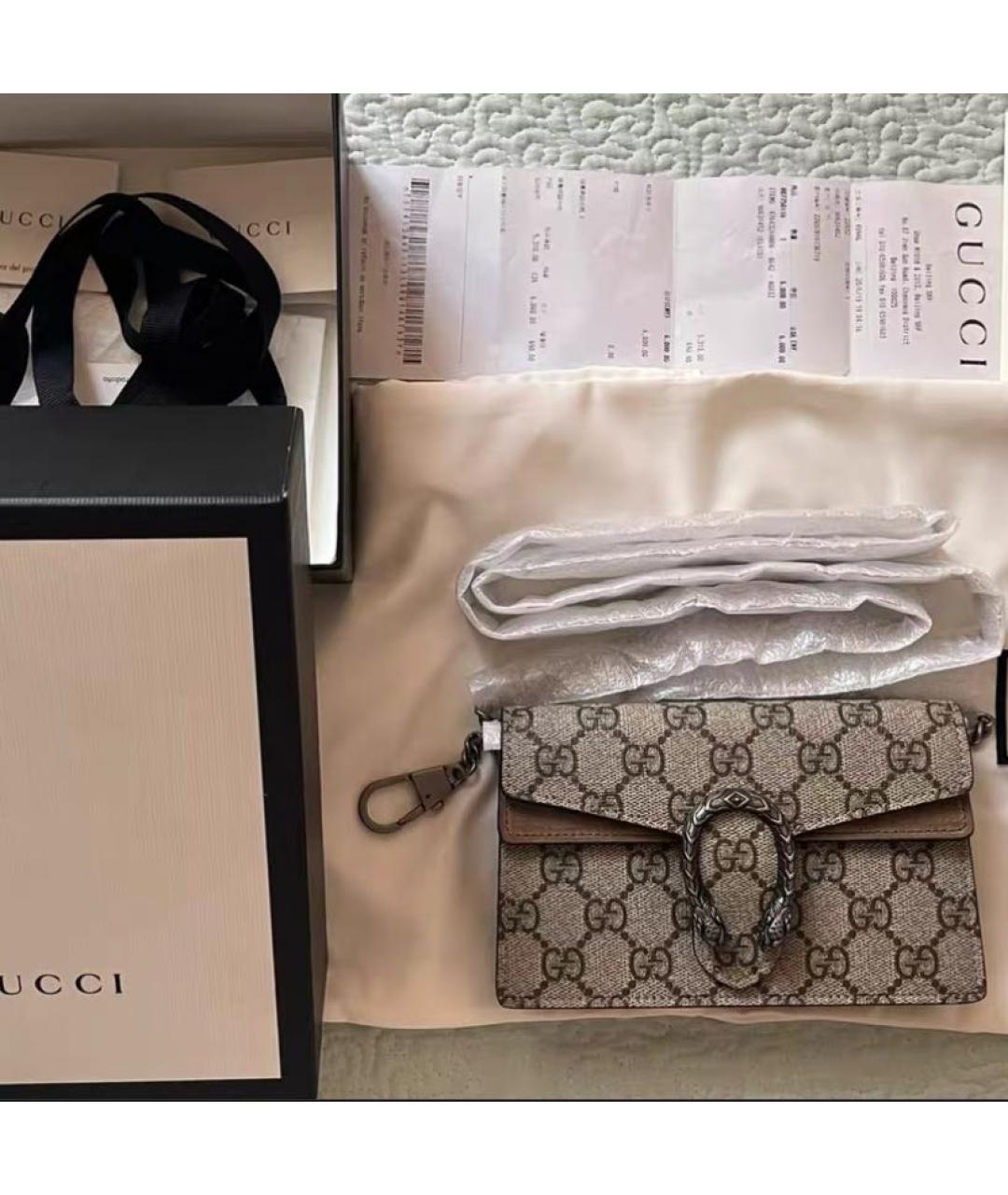GUCCI Коричневая кожаная сумка тоут, фото 2