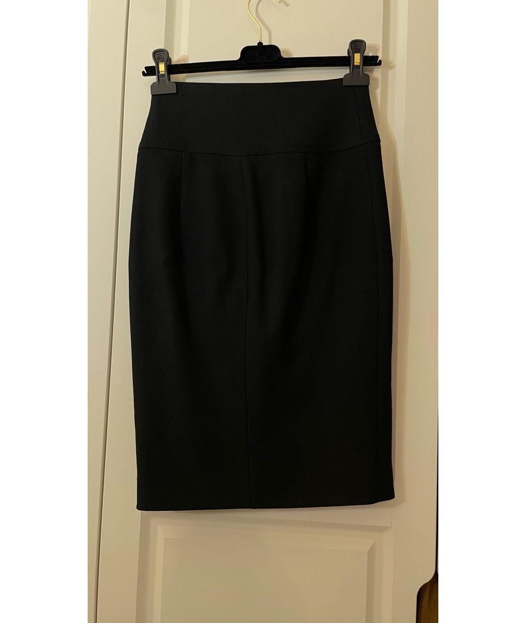 TOM FORD Черная шерстяная юбка миди, фото 7