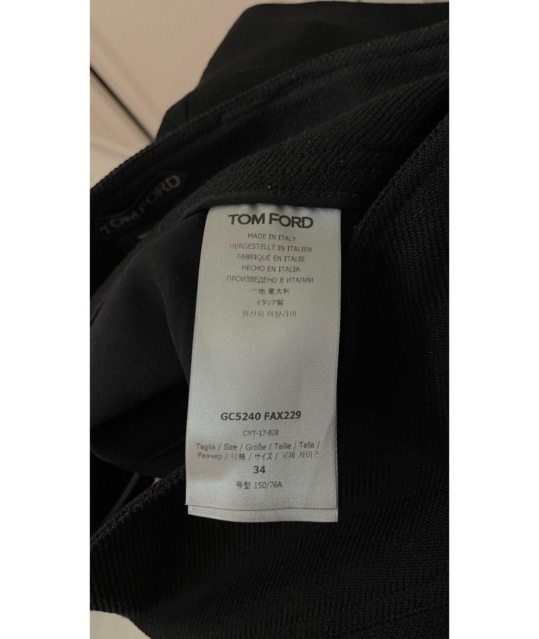 TOM FORD Черная шерстяная юбка миди, фото 4