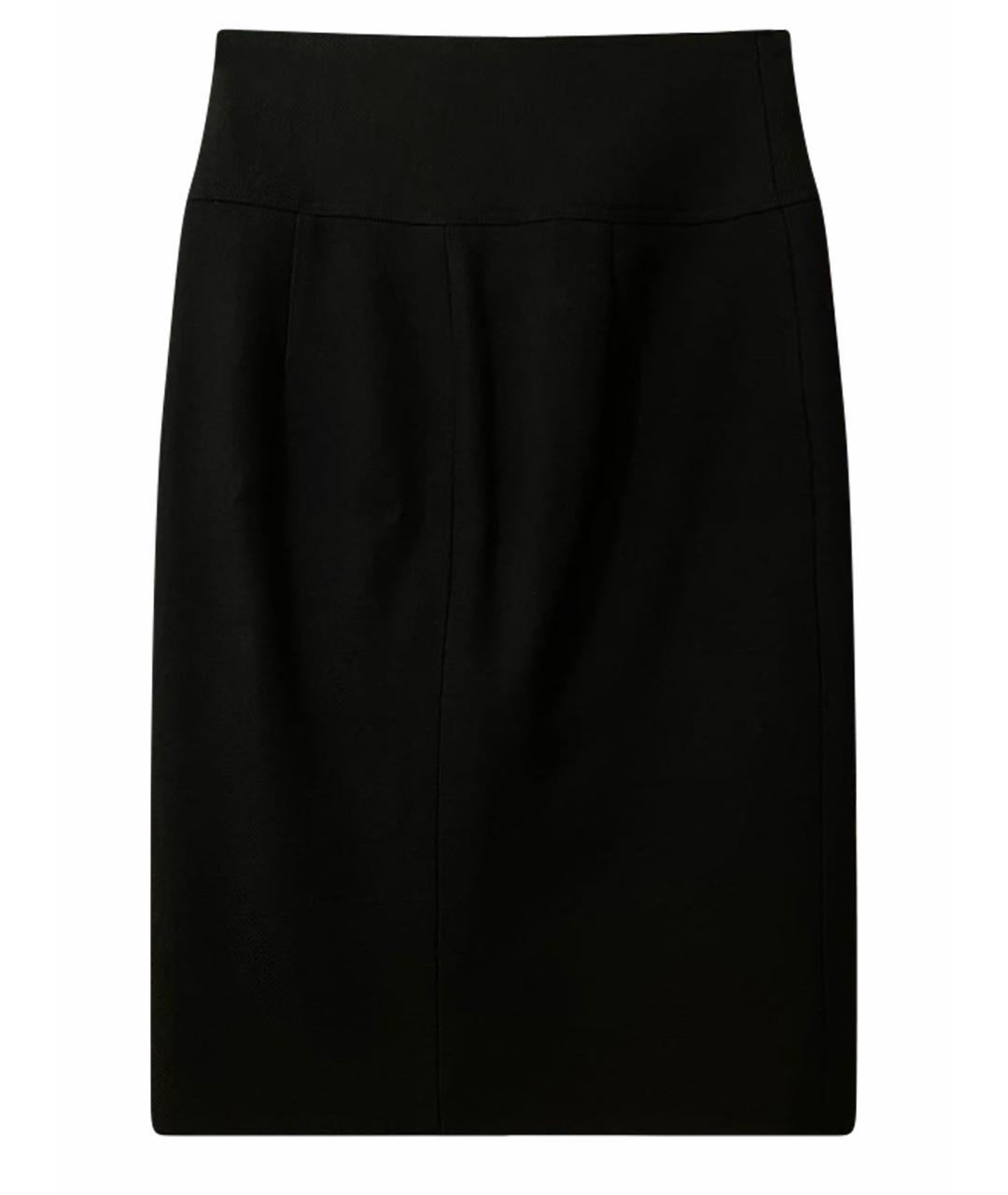 TOM FORD Черная шерстяная юбка миди, фото 1