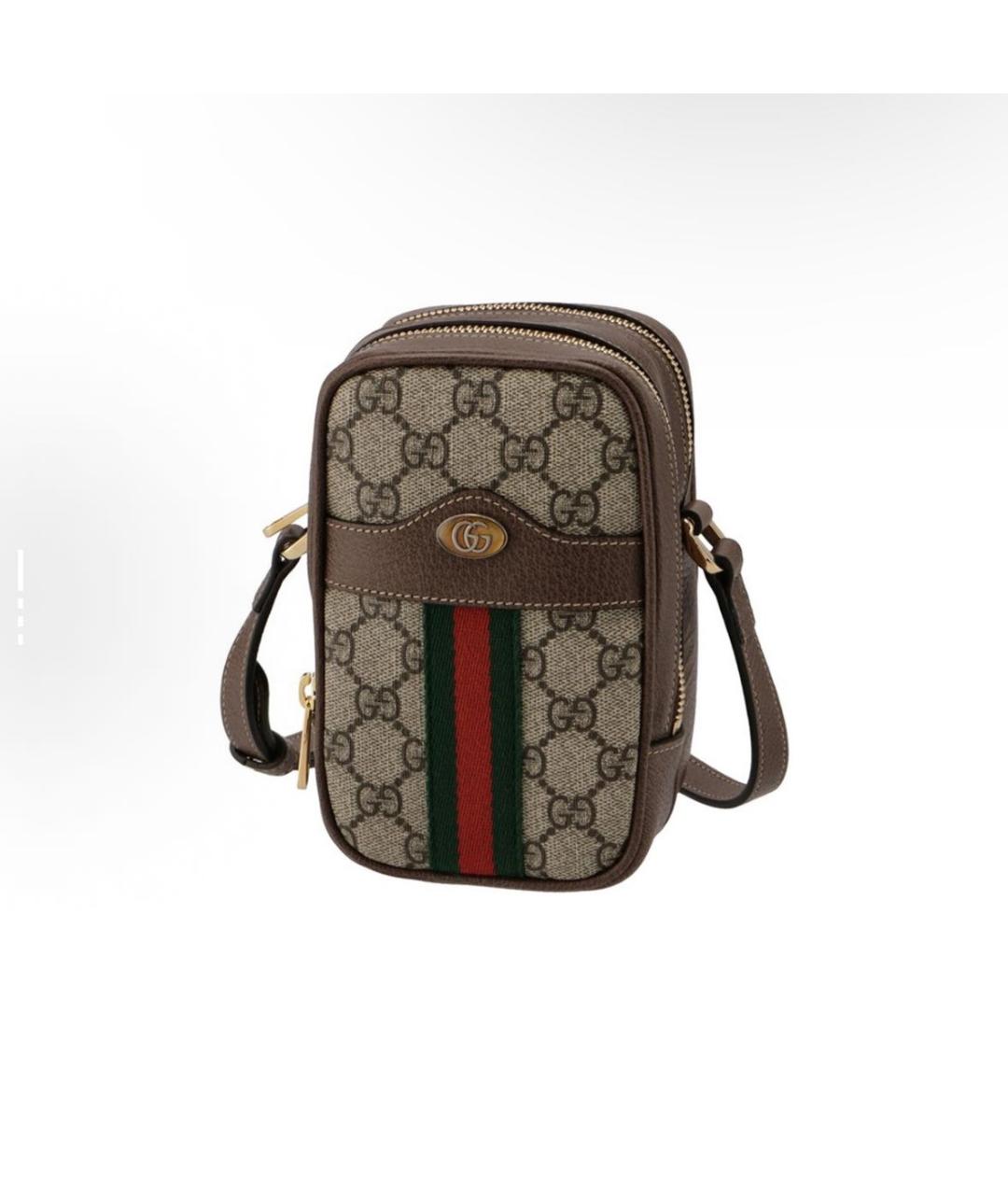 GUCCI Хаки сумка через плечо из лакированной кожи, фото 7
