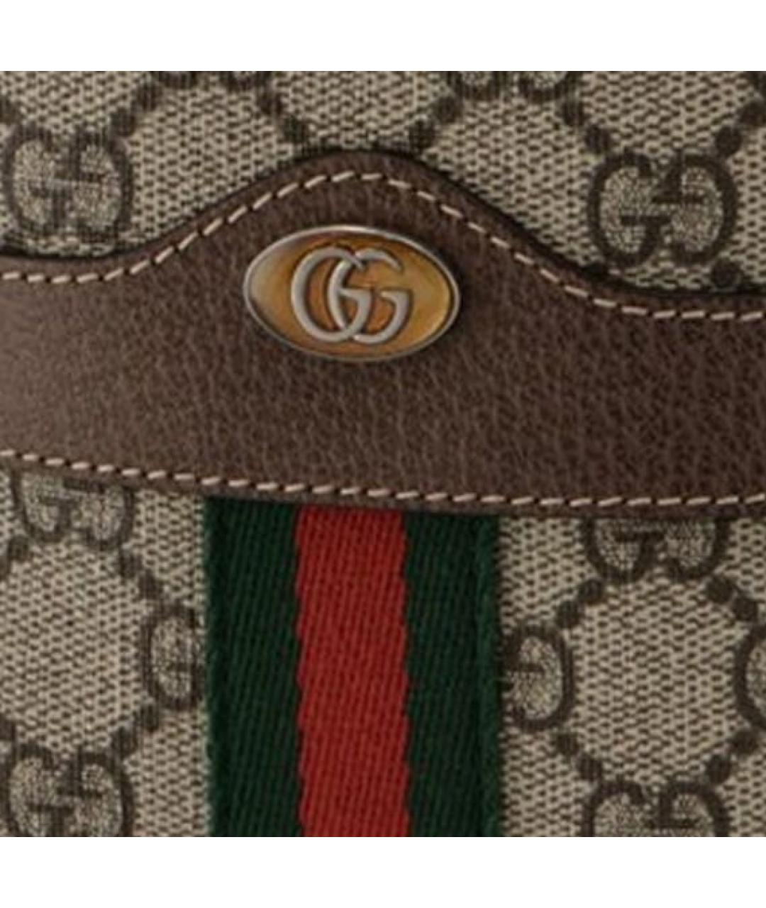 GUCCI Хаки сумка через плечо из лакированной кожи, фото 6