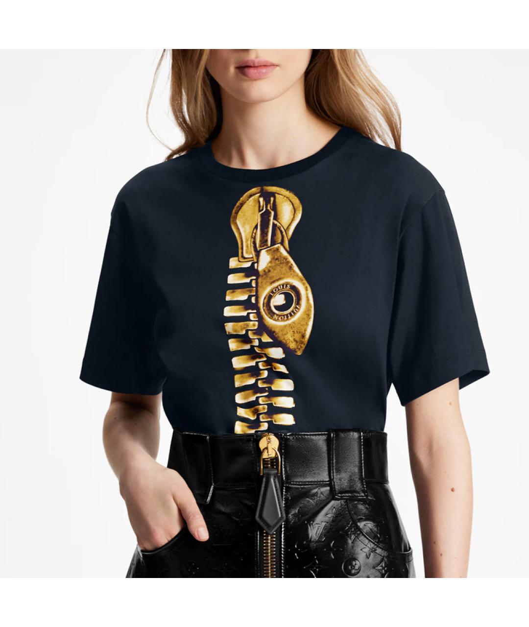 LOUIS VUITTON Черная футболка, фото 3