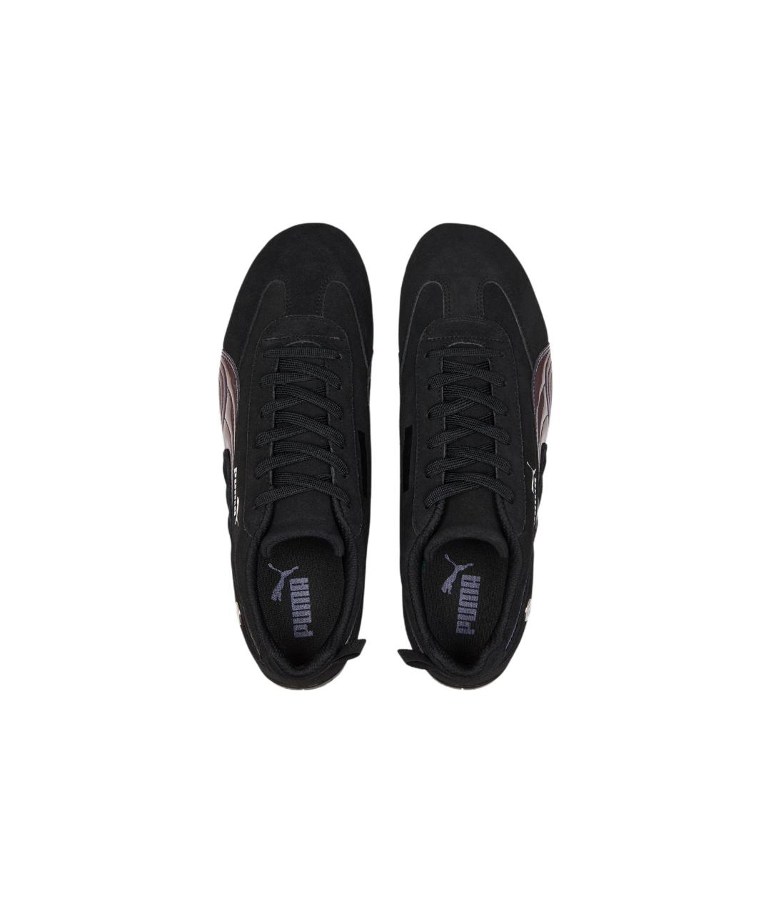 PUMA Черные кожаные низкие кроссовки / кеды, фото 4