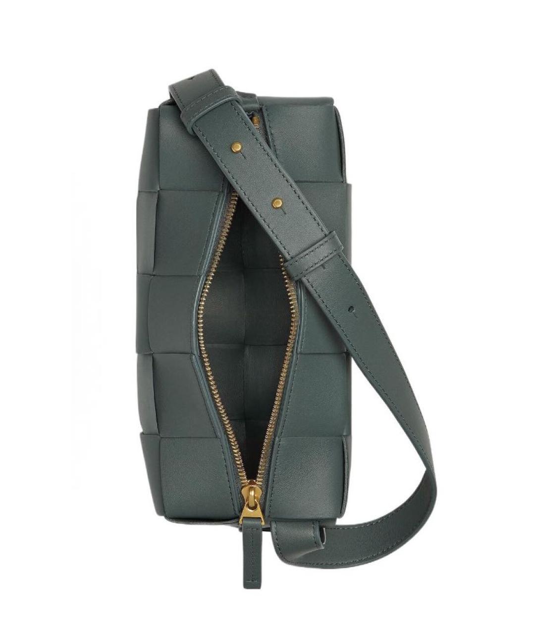 BOTTEGA VENETA Хаки кожаная сумка через плечо, фото 3