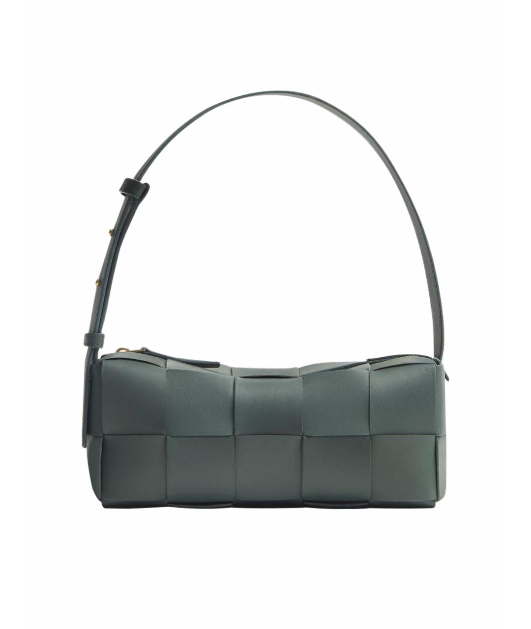 BOTTEGA VENETA Хаки кожаная сумка через плечо, фото 1