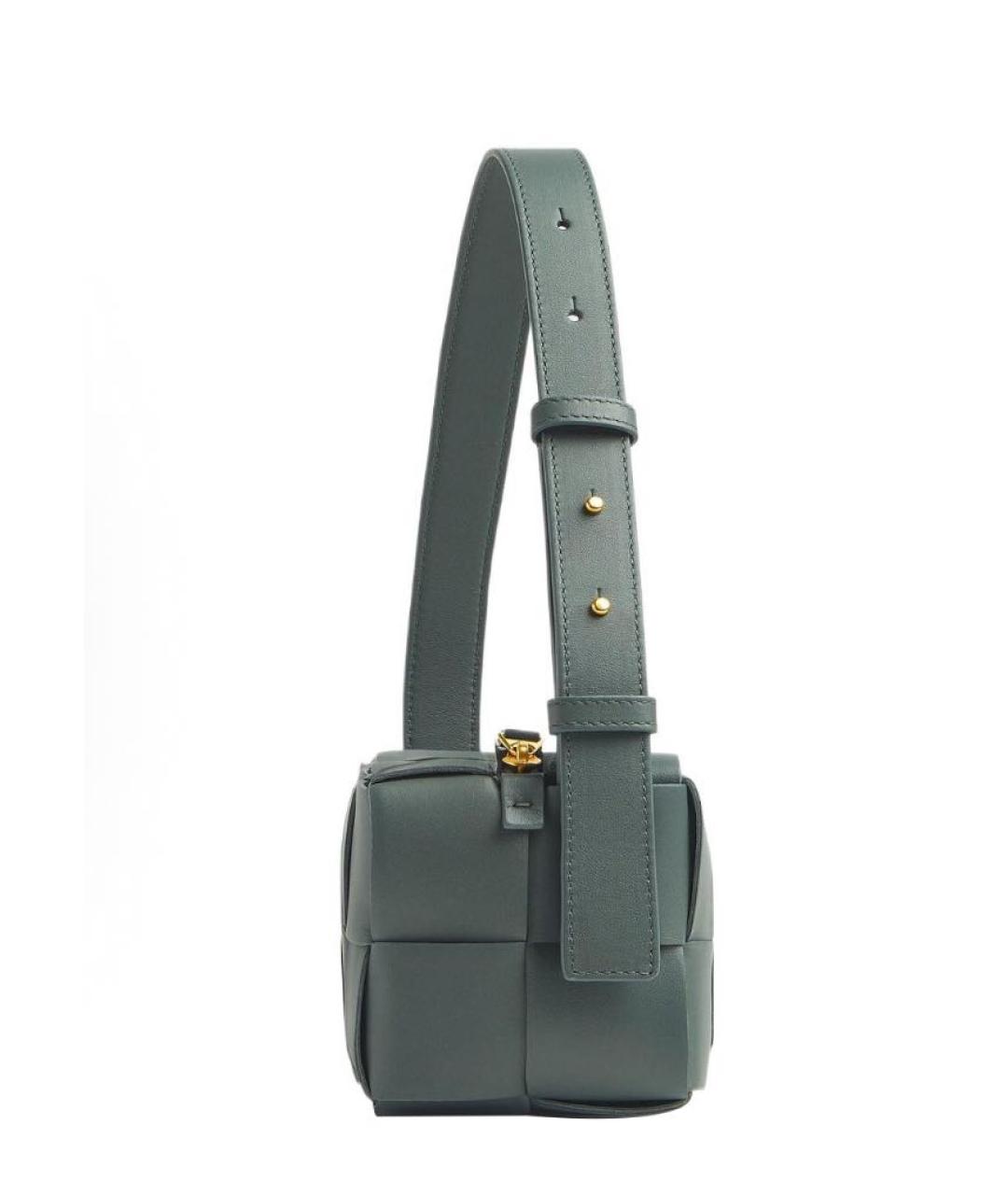 BOTTEGA VENETA Хаки кожаная сумка через плечо, фото 2