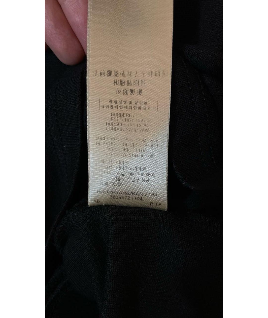 BURBERRY Черное вискозное повседневное платье, фото 6