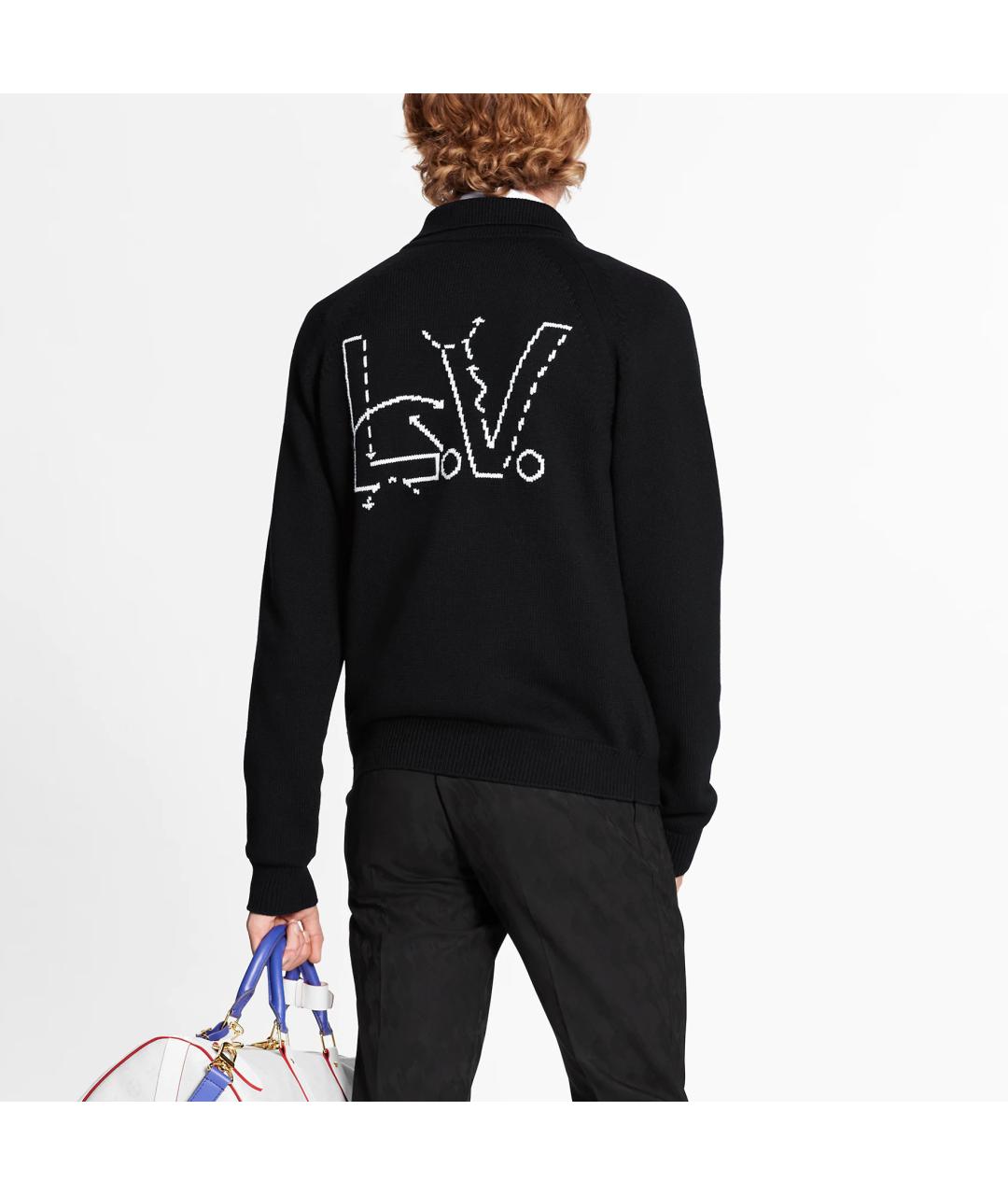 LOUIS VUITTON Черный шерстяной джемпер / свитер, фото 4