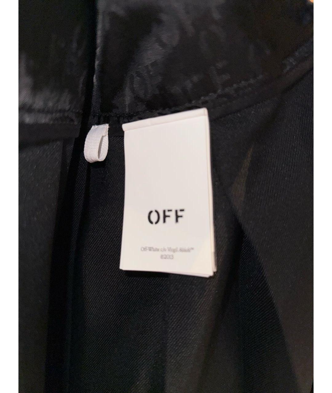 OFF-WHITE Черная вискозная юбка миди, фото 5