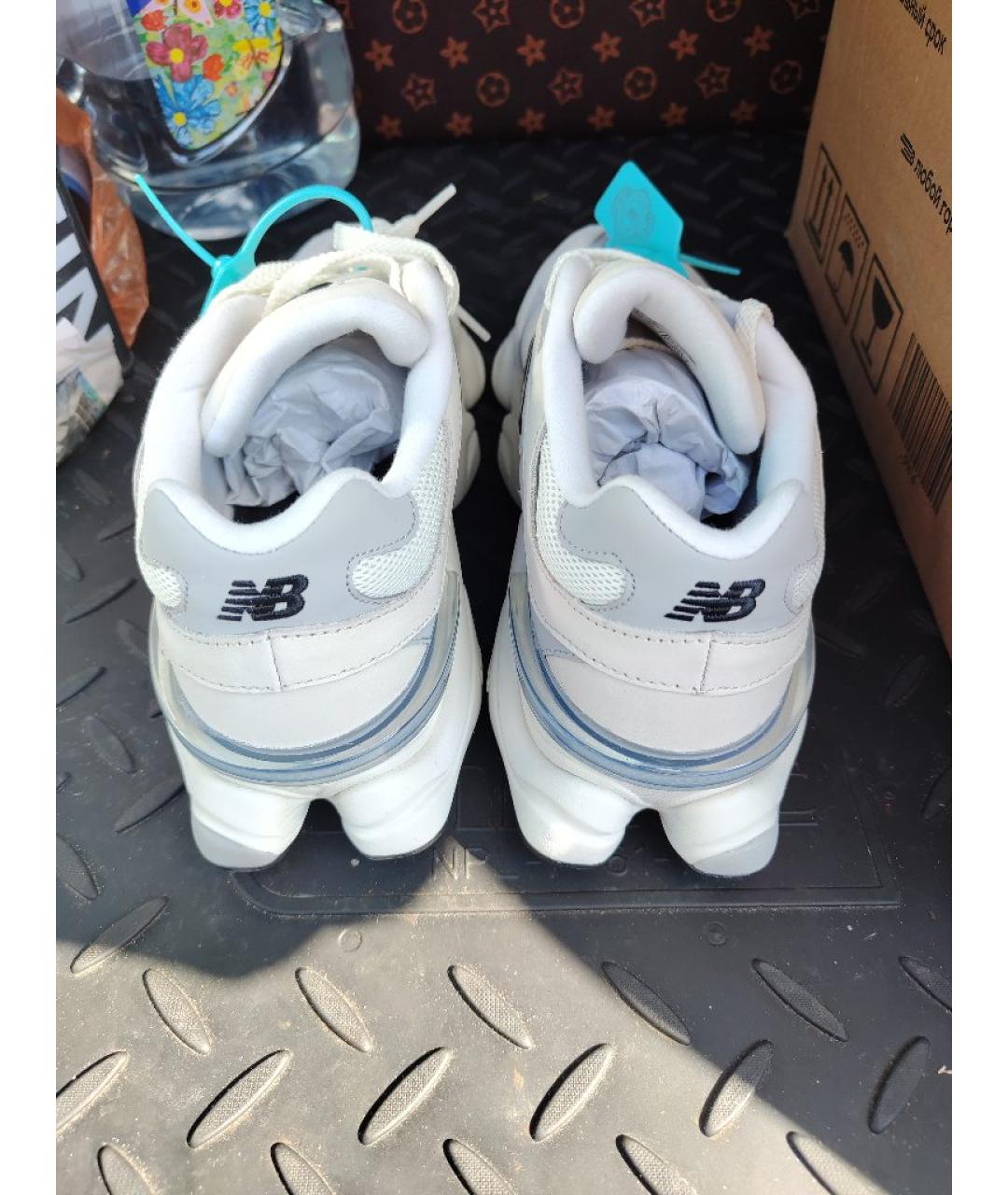 NEW BALANCE Белые замшевые кроссовки, фото 4