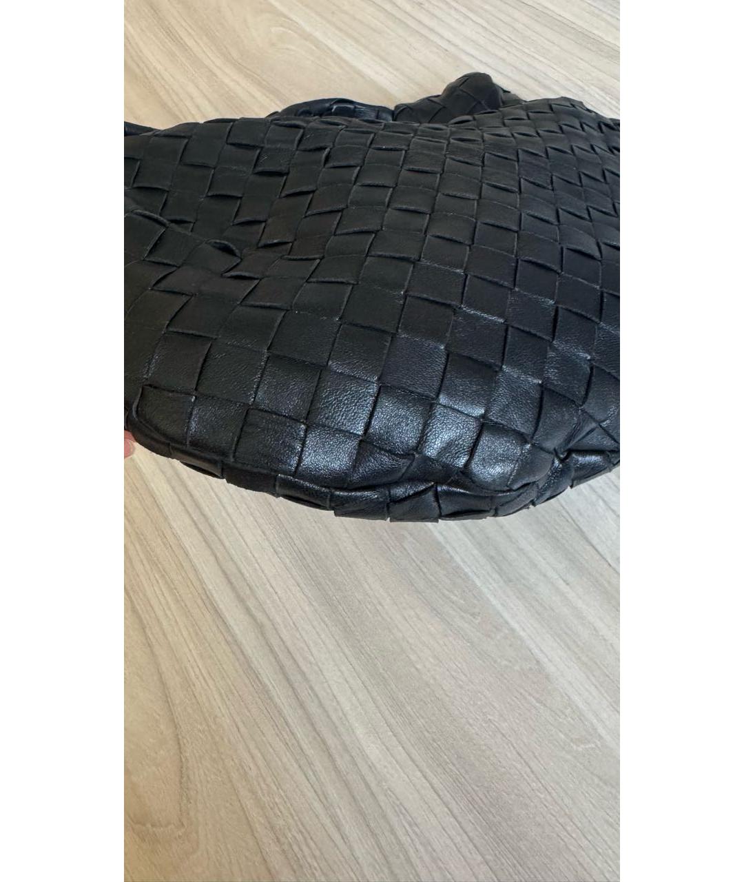 BOTTEGA VENETA Черная кожаная сумка с короткими ручками, фото 6