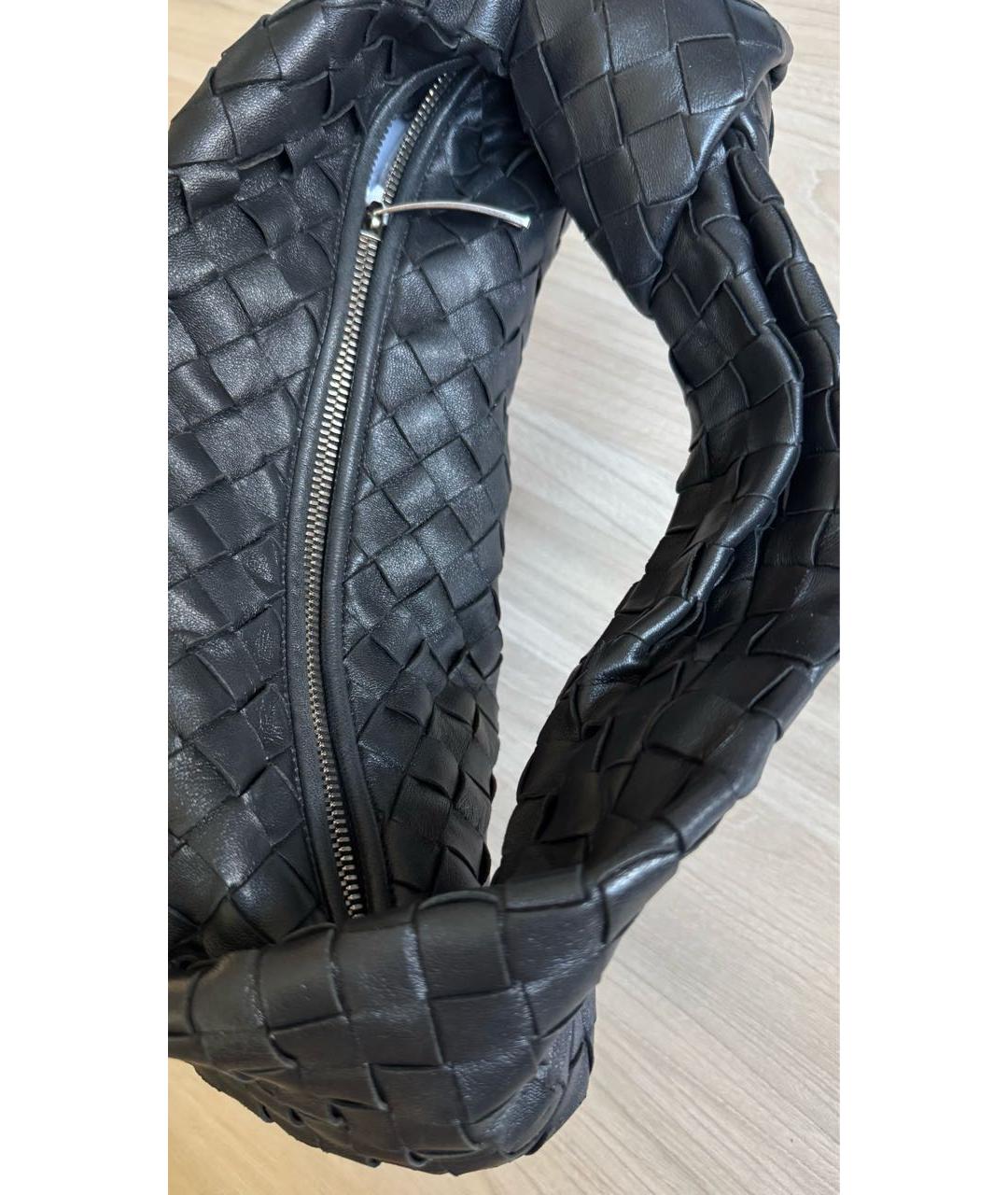 BOTTEGA VENETA Черная кожаная сумка с короткими ручками, фото 7