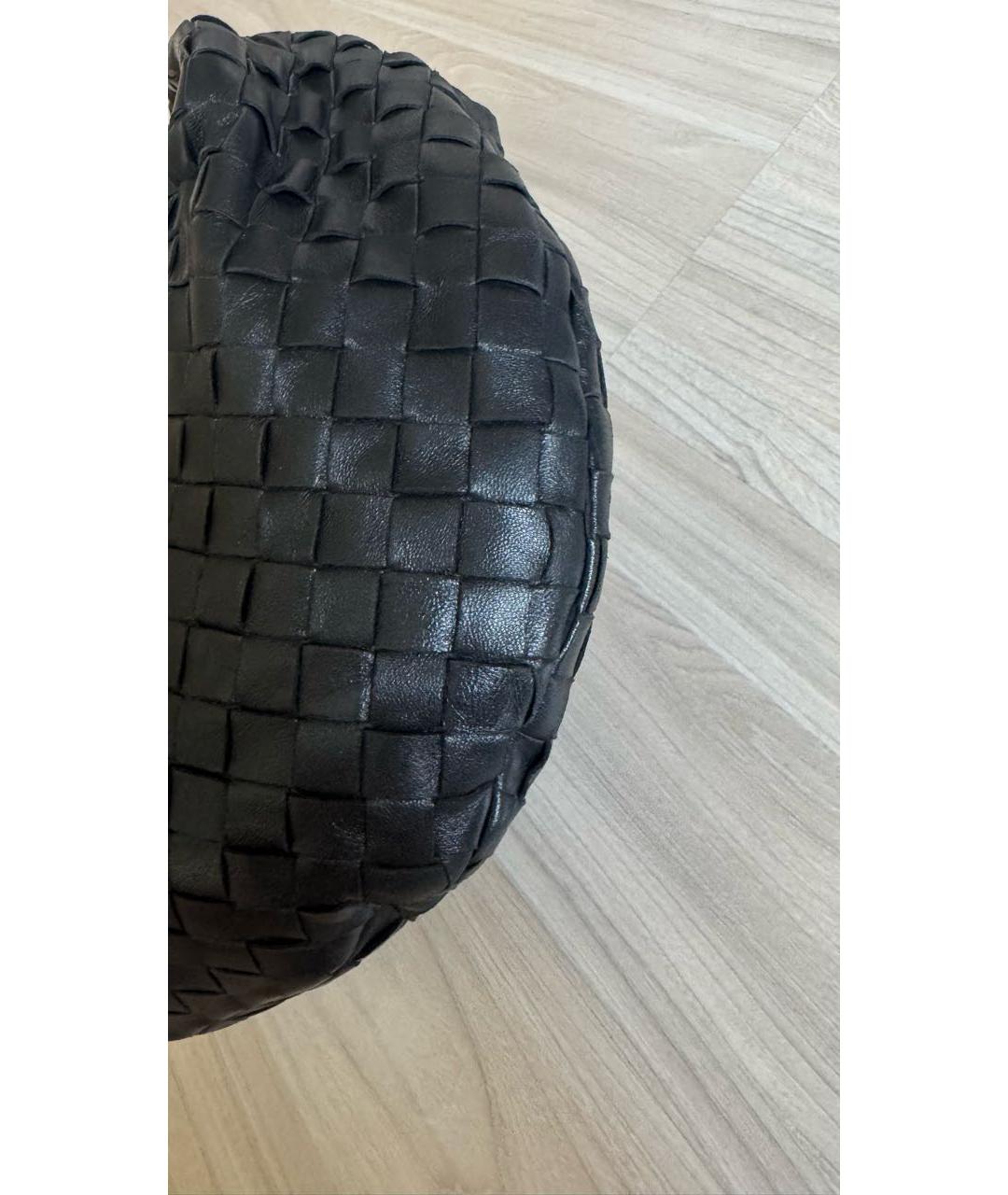 BOTTEGA VENETA Черная кожаная сумка с короткими ручками, фото 3