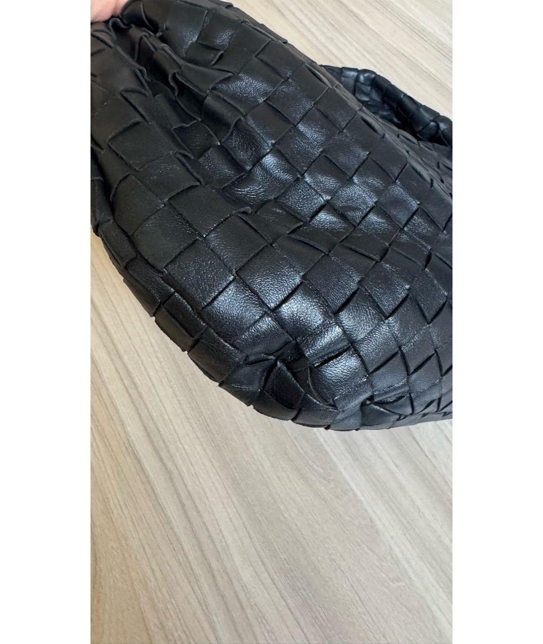 BOTTEGA VENETA Черная кожаная сумка с короткими ручками, фото 4