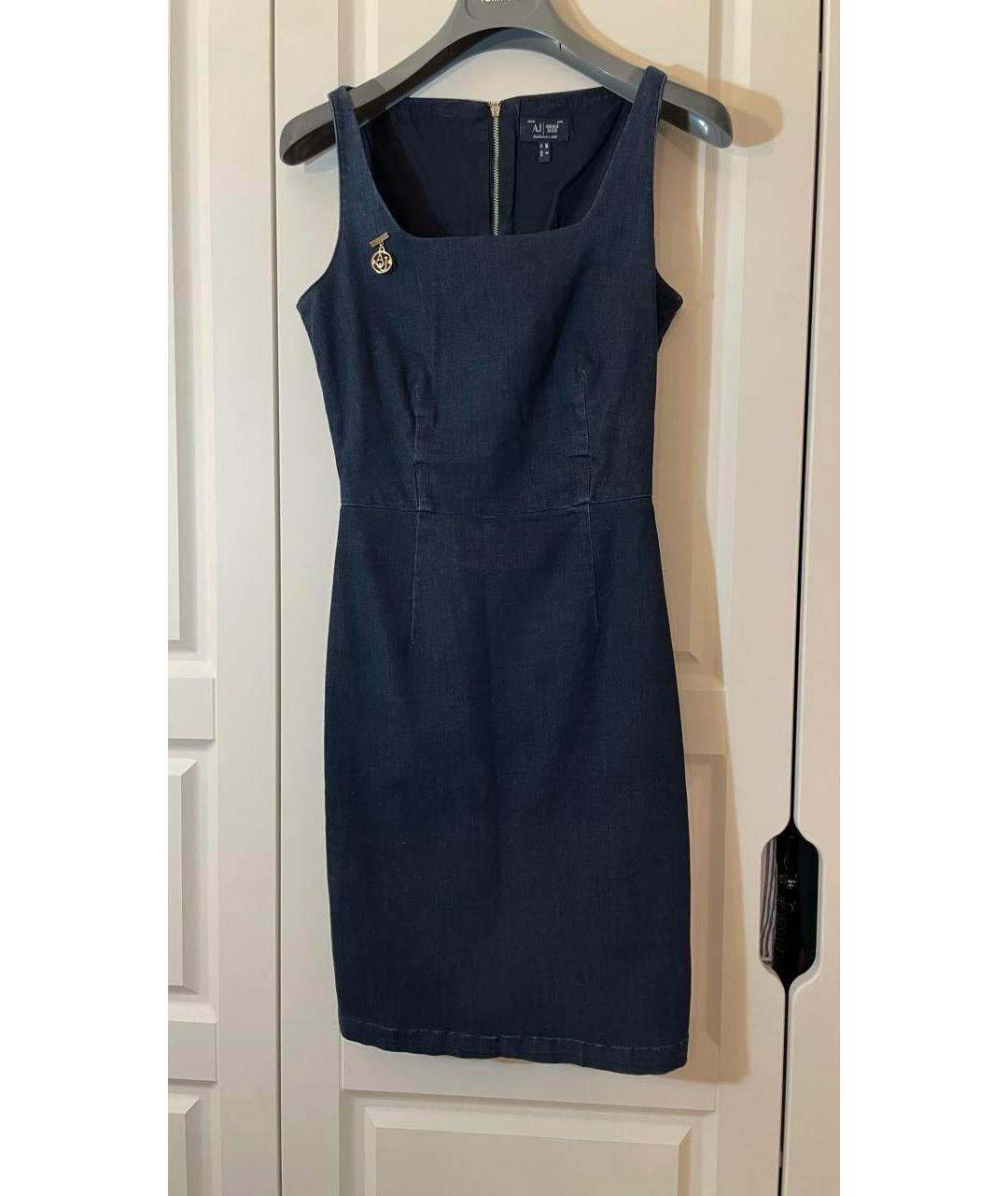 ARMANI JEANS Темно-синее деним платье, фото 2