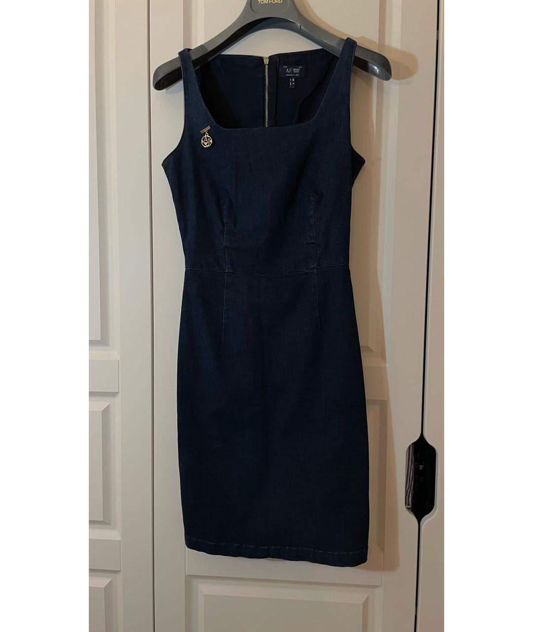 ARMANI JEANS Темно-синее деним платье, фото 6