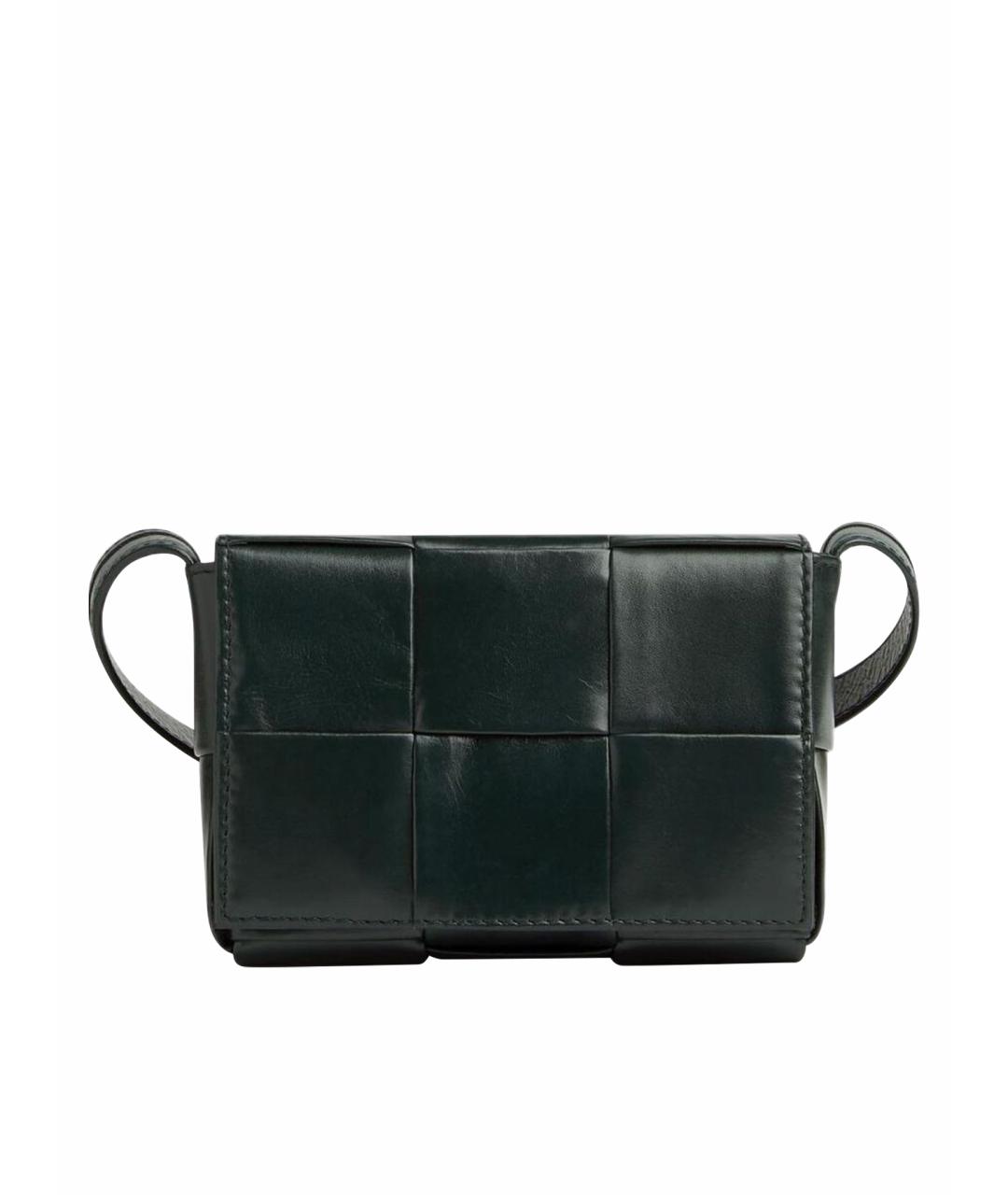 BOTTEGA VENETA Зеленая кожаная сумка через плечо, фото 1