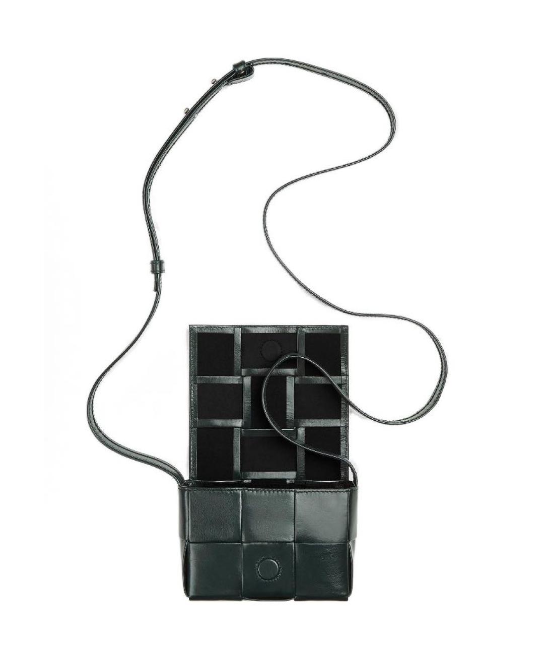 BOTTEGA VENETA Зеленая кожаная сумка через плечо, фото 4
