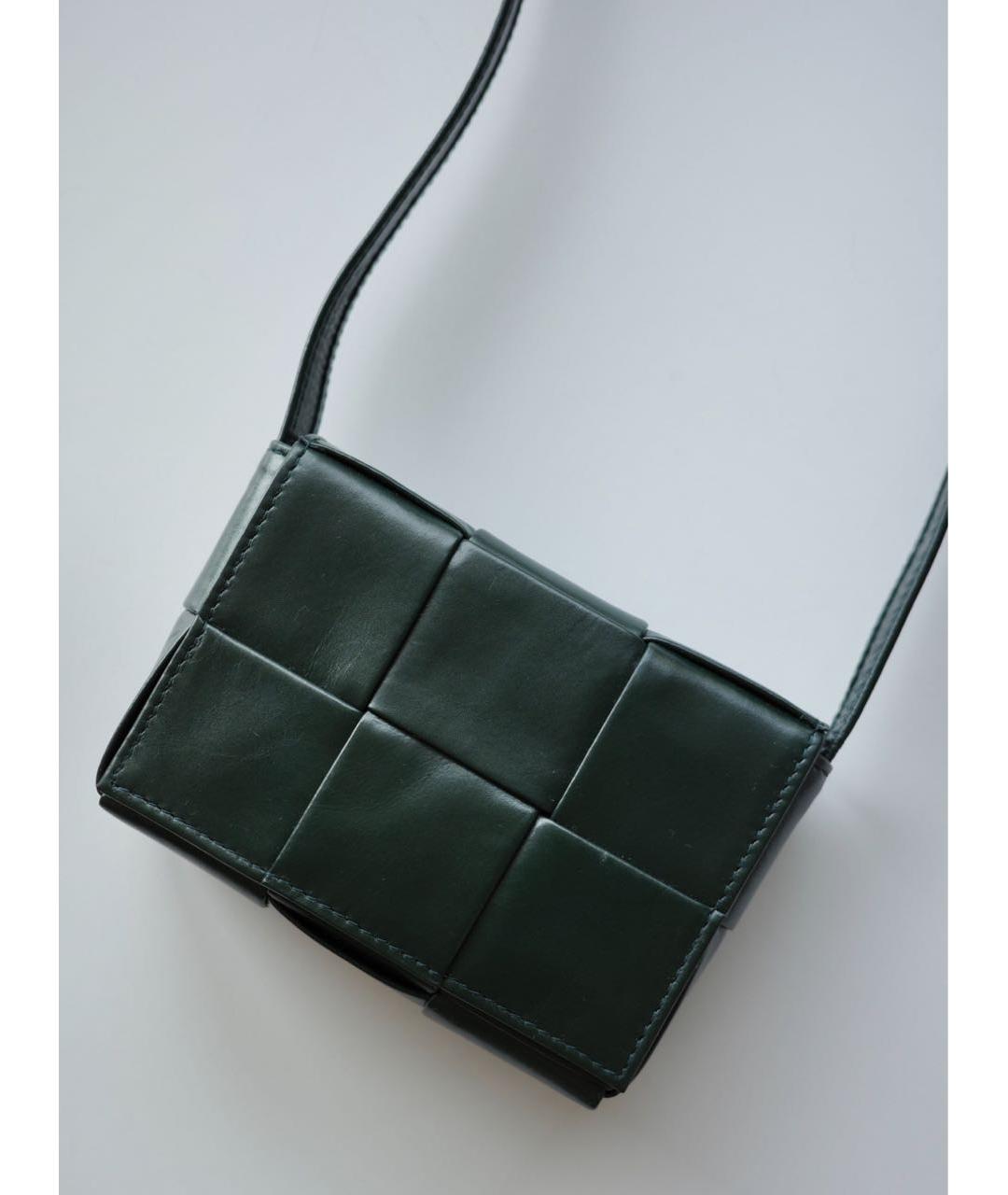 BOTTEGA VENETA Зеленая кожаная сумка через плечо, фото 6