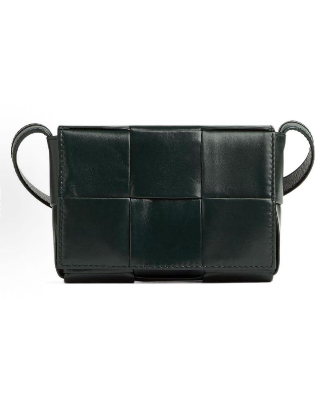 BOTTEGA VENETA Зеленая кожаная сумка через плечо, фото 9