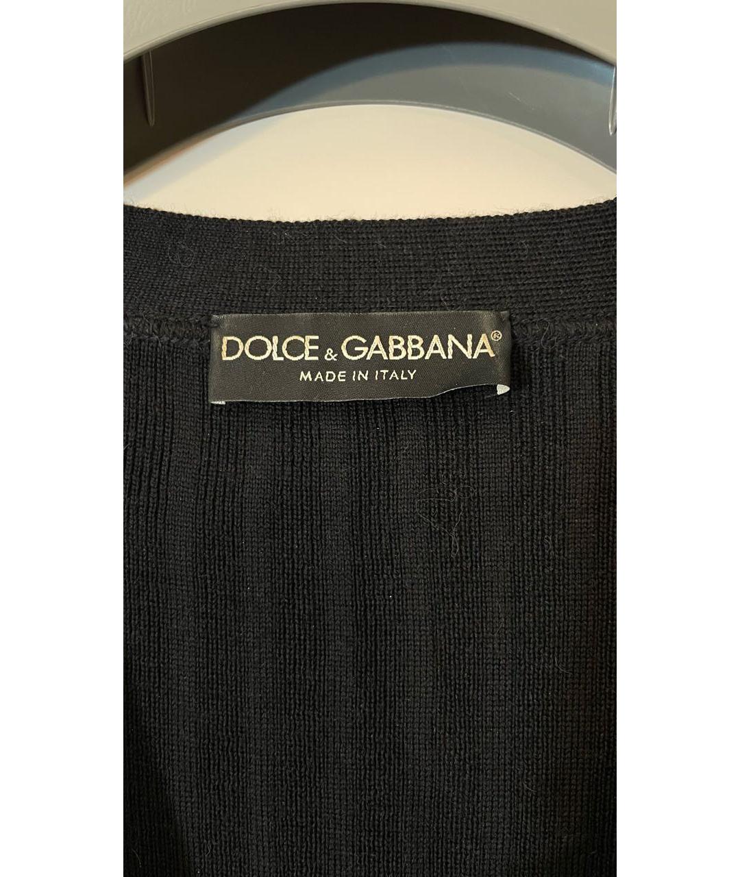 DOLCE&GABBANA Черное шерстяное платье, фото 3