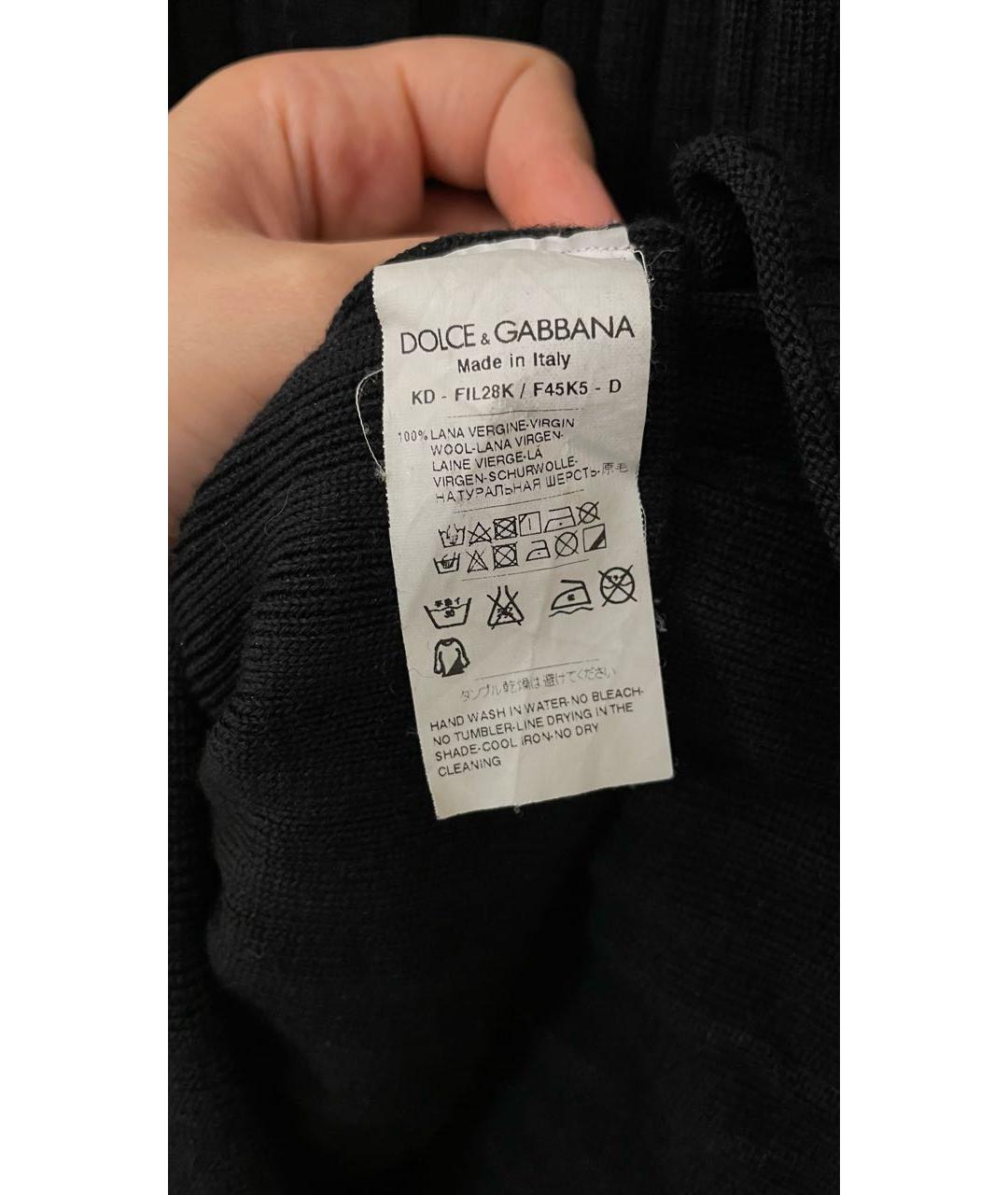 DOLCE&GABBANA Черное шерстяное платье, фото 4