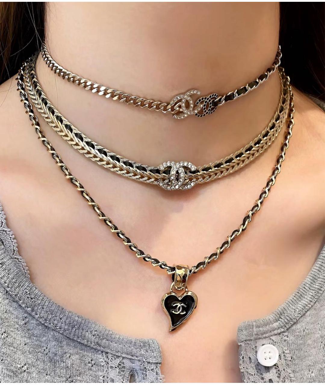 CHANEL Золотой кожаный чокер, фото 5
