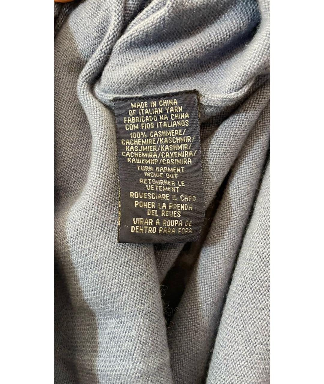 RALPH LAUREN Голубое кашемировое повседневное платье, фото 4