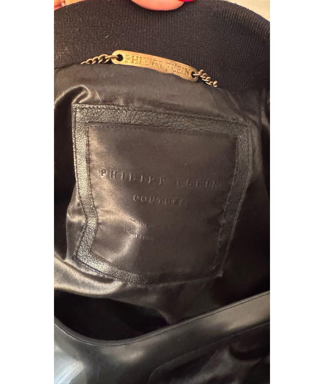 PHILIPP PLEIN Черная меховая шуба, фото 4