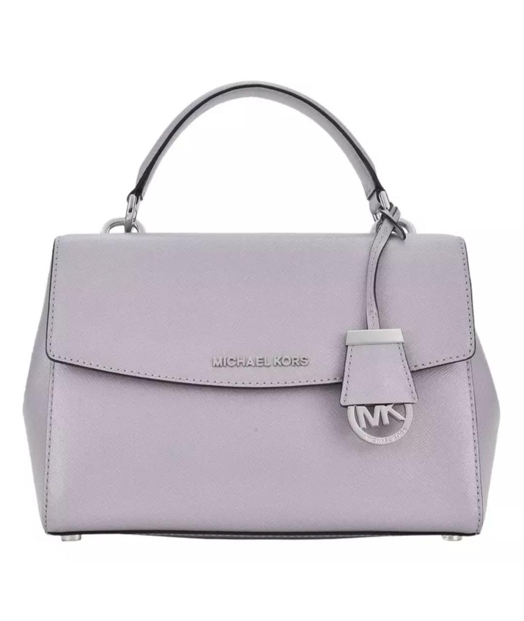 MICHAEL KORS Розовая кожаная сумка с короткими ручками, фото 6