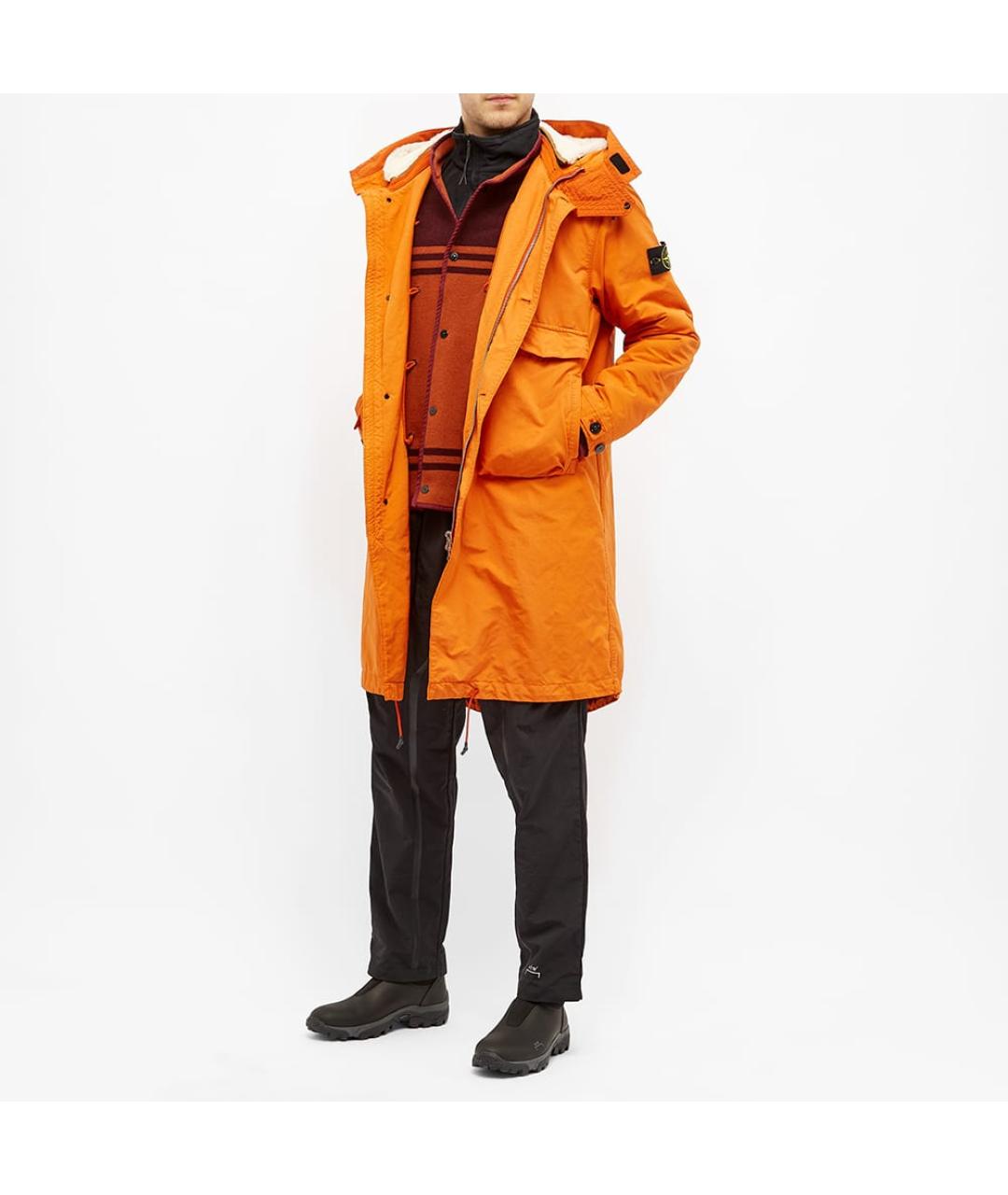 STONE ISLAND Оранжевая парка, фото 5
