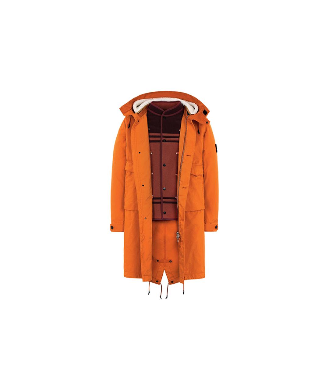 STONE ISLAND Оранжевая парка, фото 2