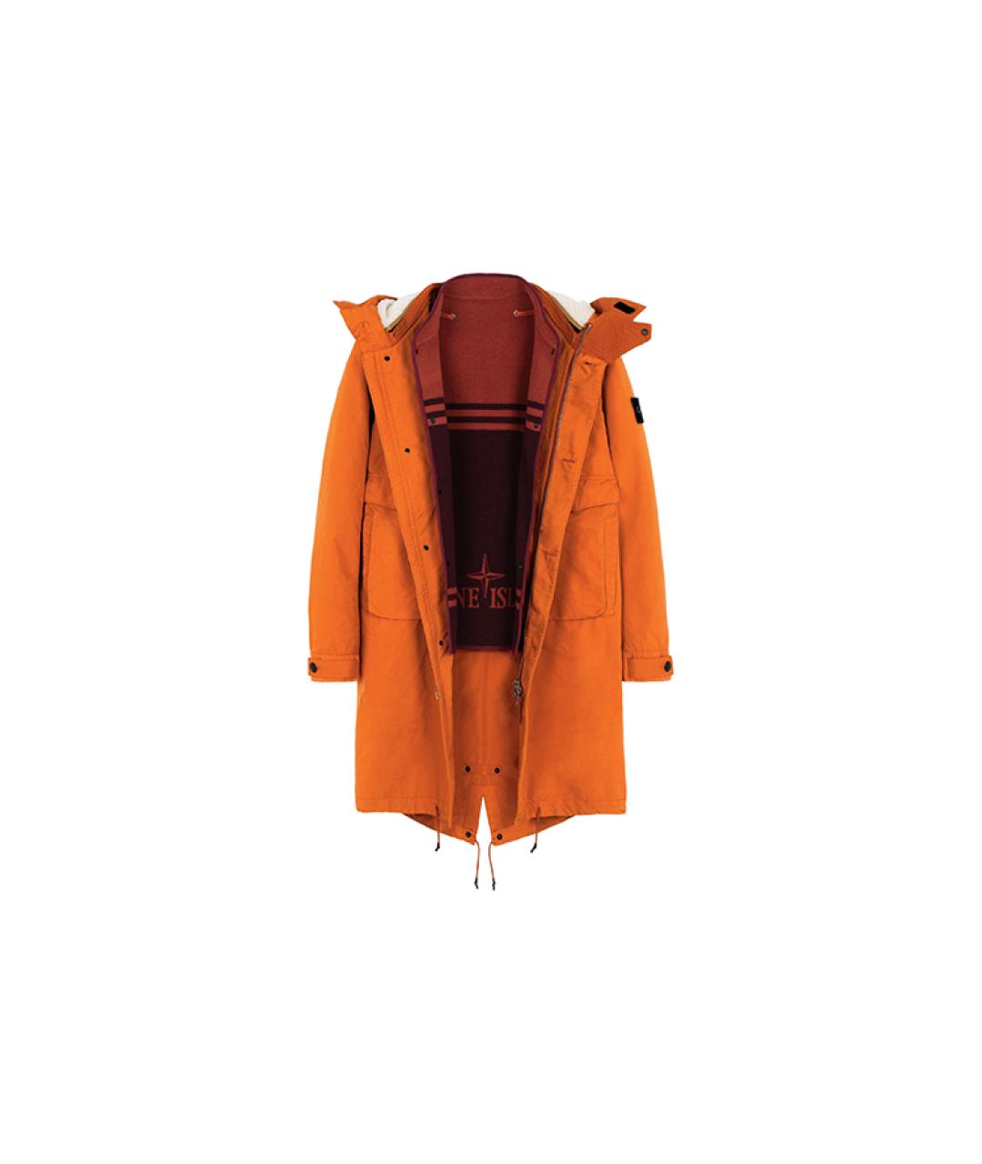 STONE ISLAND Оранжевая парка, фото 3