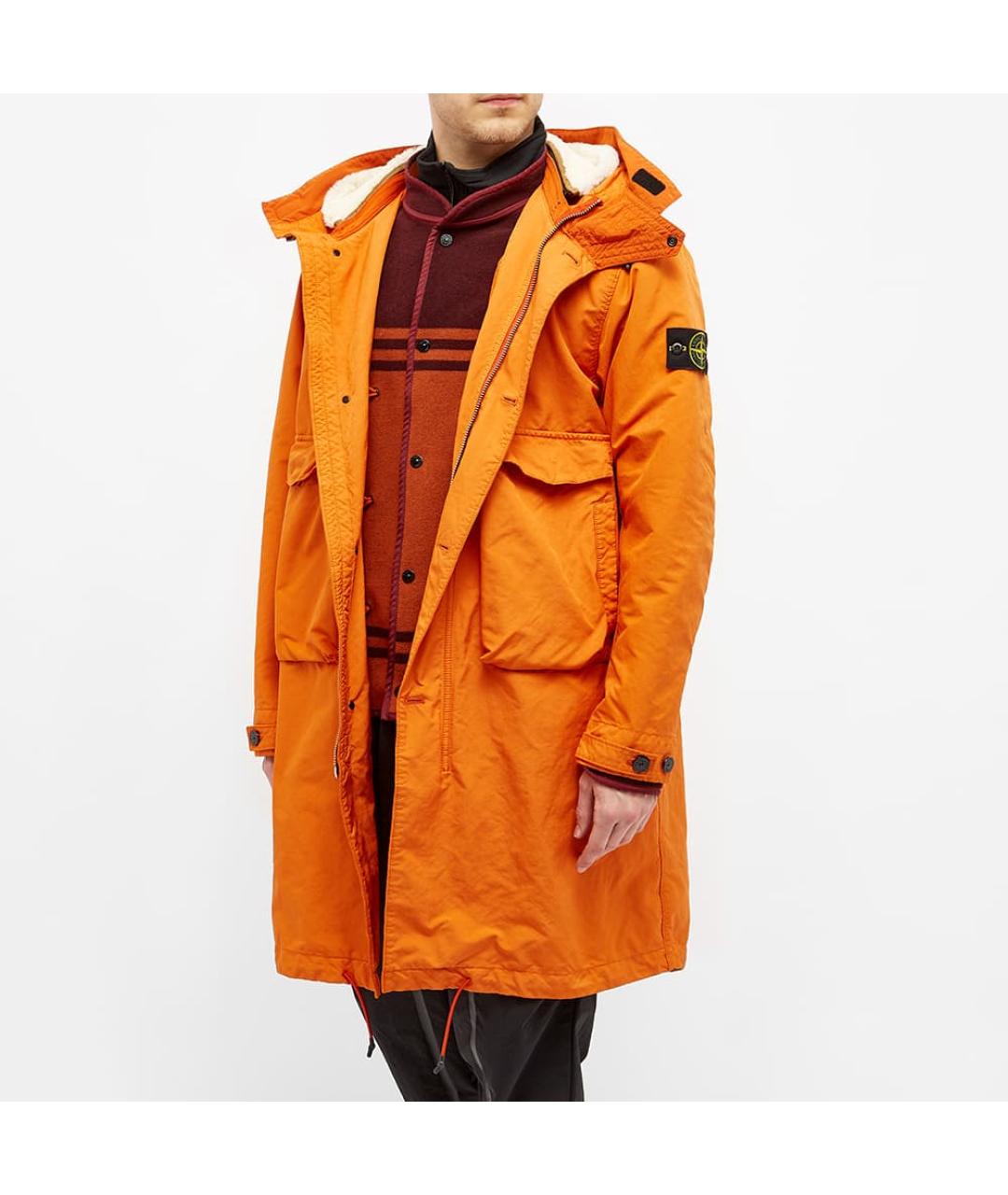STONE ISLAND Оранжевая парка, фото 6