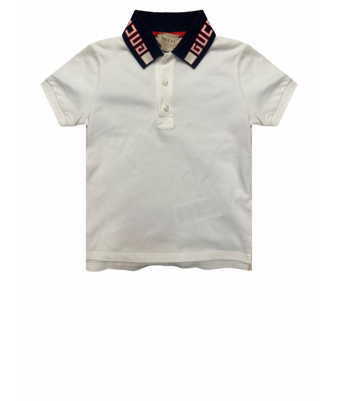 GUCCI Белая хлопковая детская футболка, фото 1