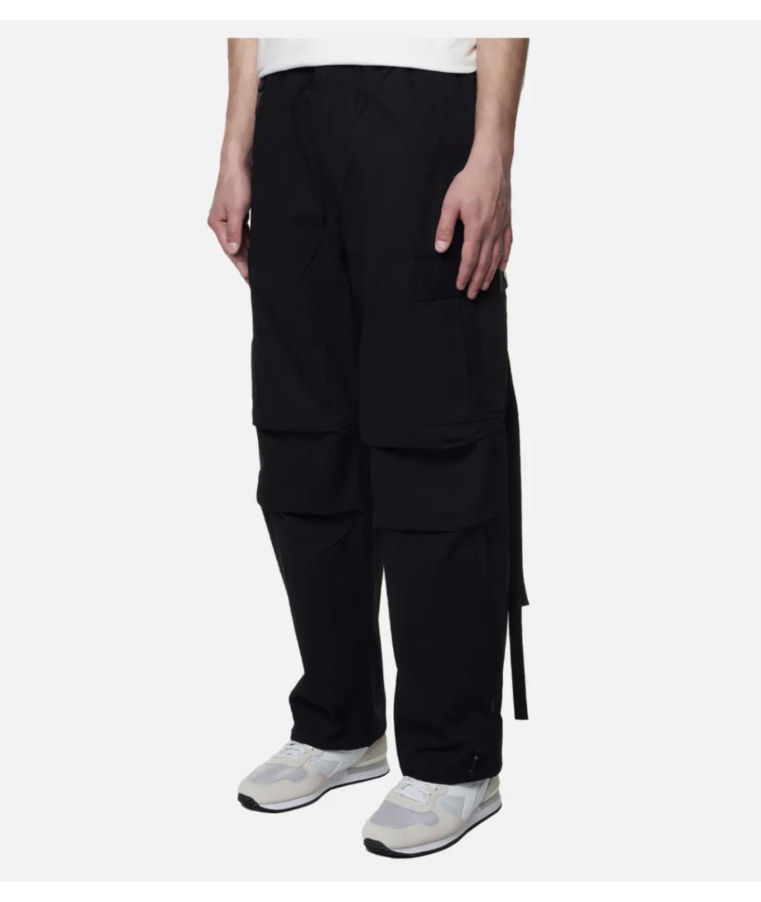 MAHARISHI Черные хлопковые повседневные брюки, фото 2