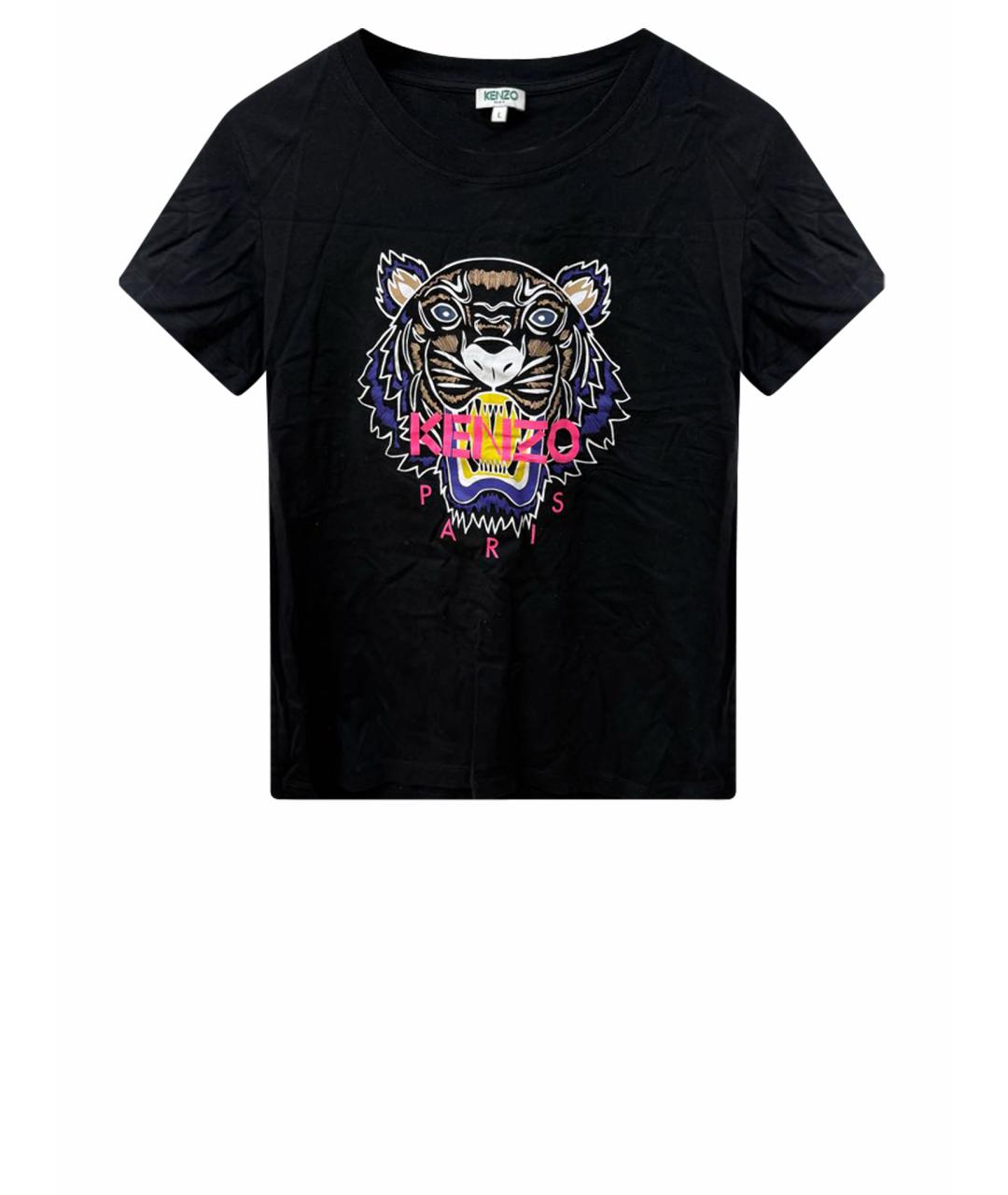 KENZO Черная хлопковая футболка, фото 1