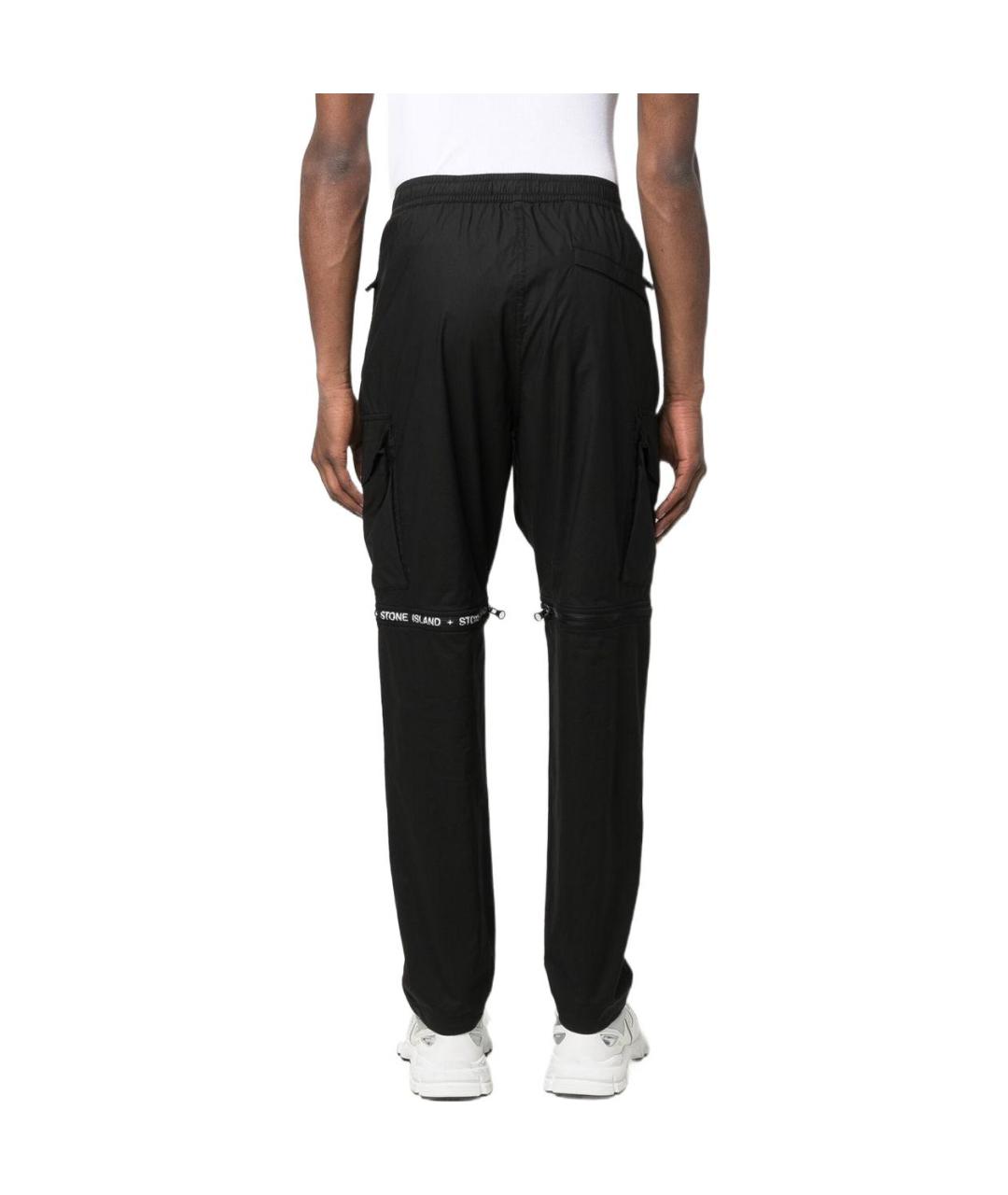 STONE ISLAND Черные повседневные брюки, фото 2