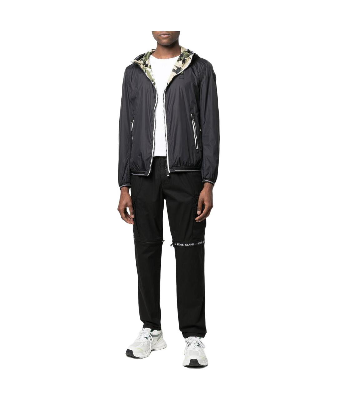 STONE ISLAND Черные повседневные брюки, фото 3