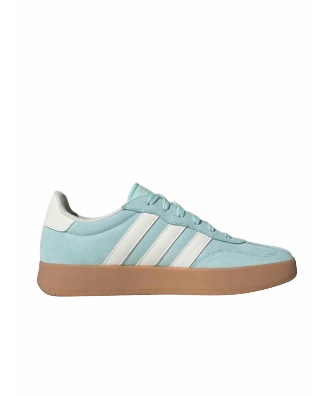 ADIDAS Бирюзовые замшевые кеды, фото 1