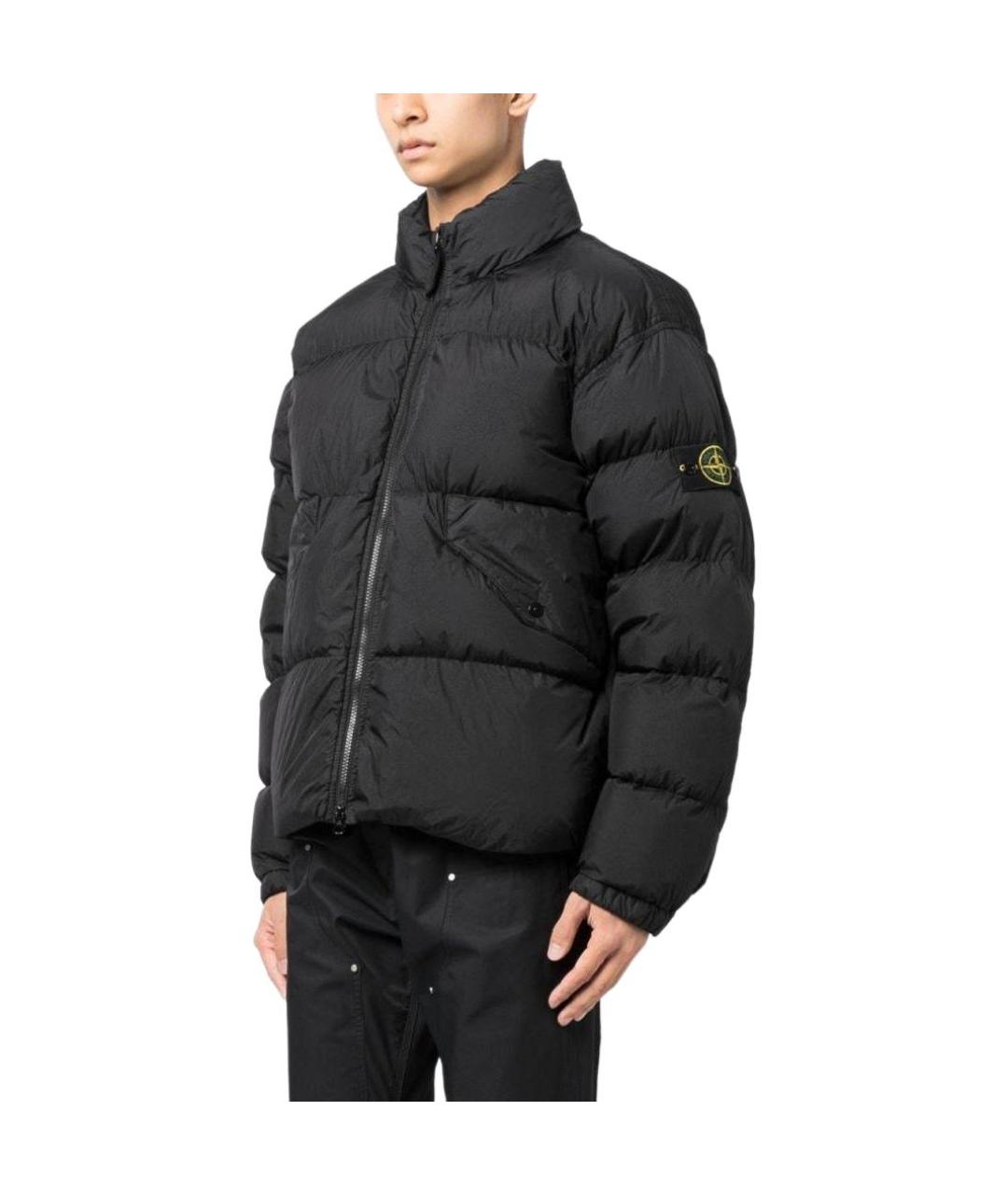 STONE ISLAND Черный пуховик, фото 4