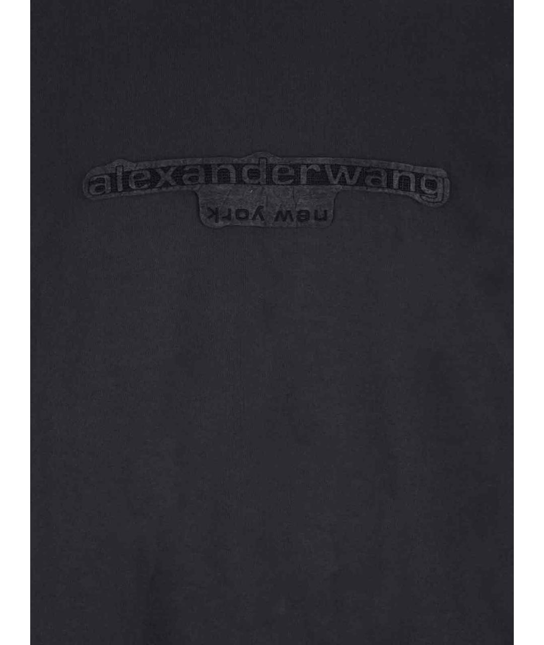 ALEXANDER WANG Черная хлопковая футболка, фото 3