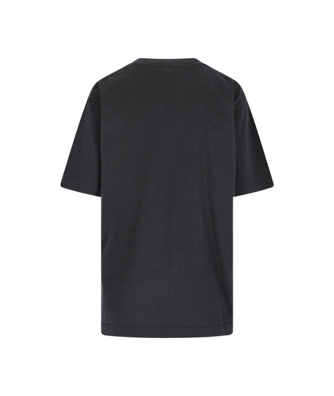ALEXANDER WANG Черная хлопковая футболка, фото 2