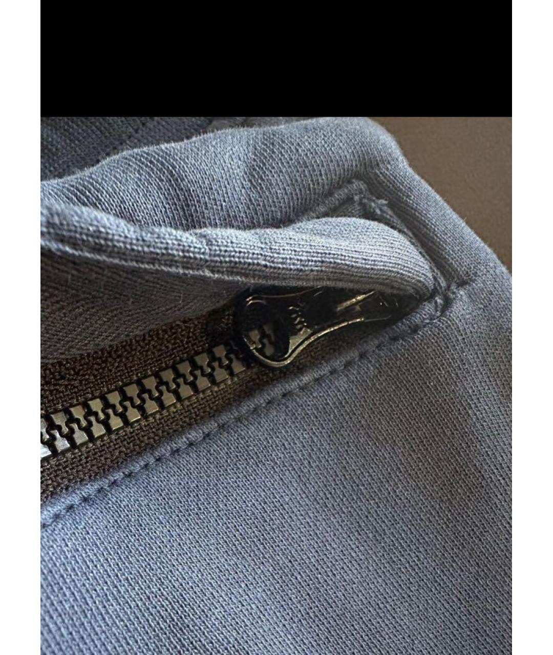 STONE ISLAND Темно-синие хлопковые повседневные брюки, фото 7