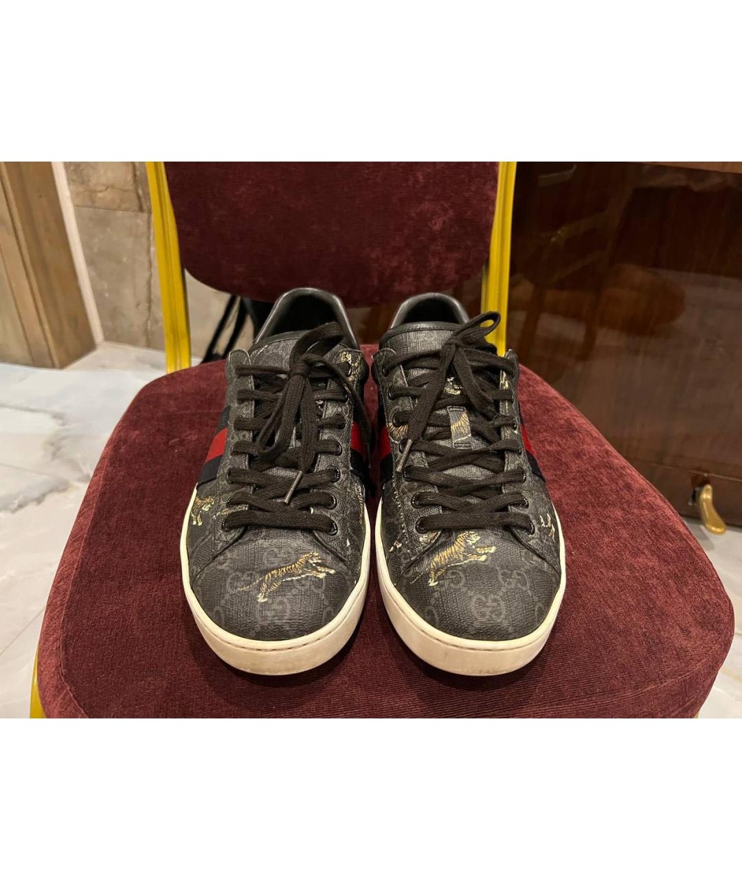 GUCCI Кожаные низкие кроссовки / кеды, фото 2