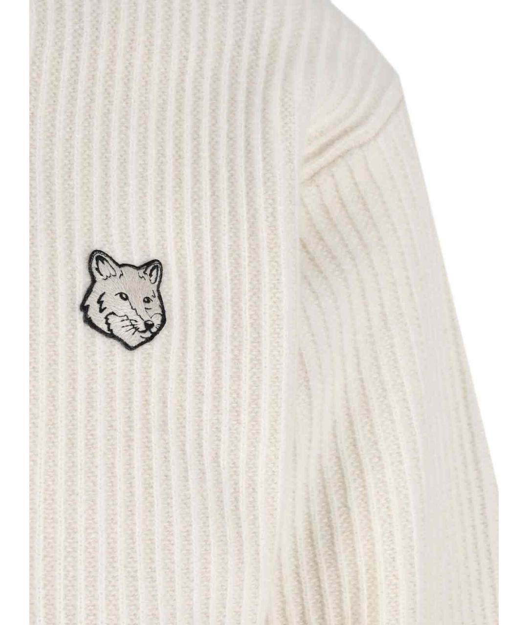 MAISON KITSUNE Белый шерстяной джемпер / свитер, фото 3