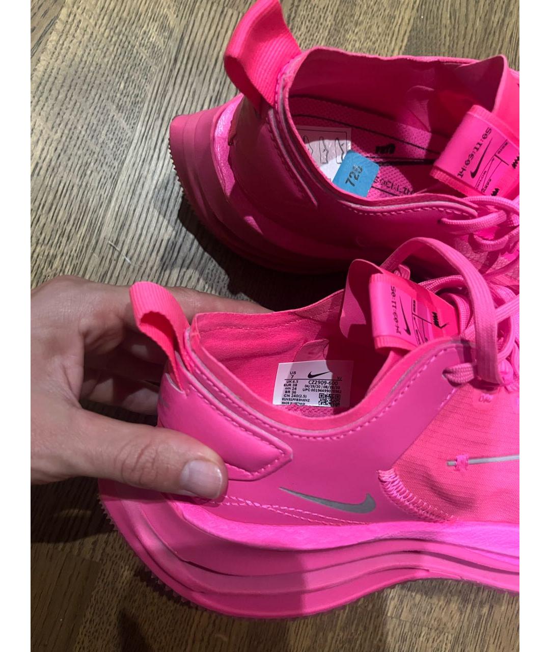 NIKE Розовые синтетические кроссовки, фото 5