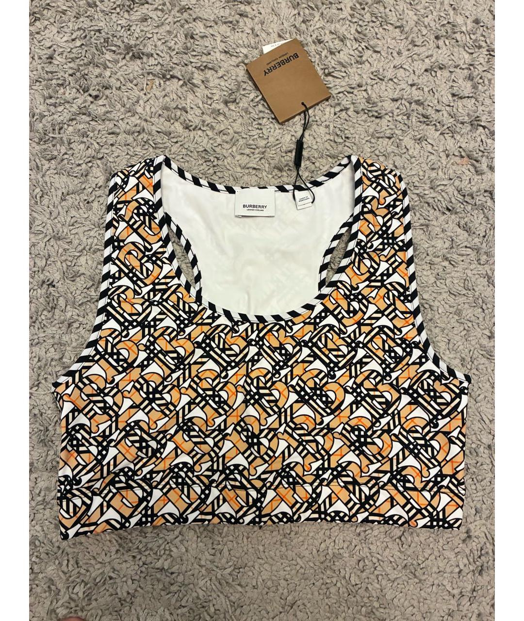 BURBERRY Коричневая майка, фото 5
